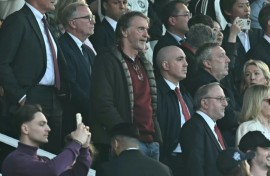 Manchester United's co-owner Jim Ratcliffe (centre) said he could walk away from the club if abuse towards him continues