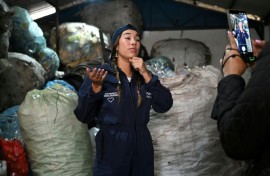 Sara Samanieg has  become an unofficial spokeswoman for the 74,000 people who rummage through the garbage of Latin America's fourth-biggest economy every day