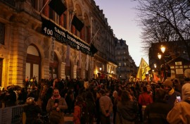 Police charged the historic building early Tuesday amid protests from pro-migrant activists