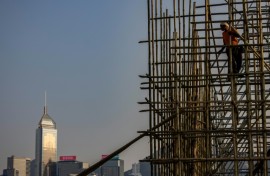 Hong Kong is one of the world's last remaining cities to use bamboo frames for modern construction and building repair