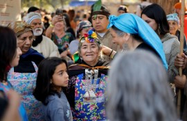 Mapuche Indigenous leaders conducted an ancestral ceremony of the Anasazi culture