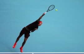 Alexander Zverev of Germany advanced to the fourth round of the Miami Open with a win over Australian Jordan Thompson on Monday.