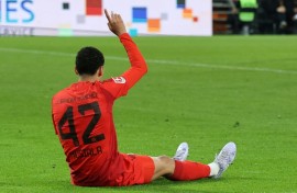 Bayern Munich midfielder Jamal Musiala was injured in Friday's 3-1 win over Augsburg