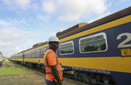 The railway links Gabon's mines to the capital Libreville and the Atlantic port of Owendo