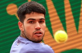 Carlos Alcaraz beat Lorenzo Musetti in three sets to win the Monte Carlo Masters