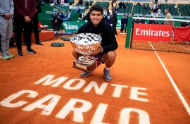Spain's Carlos Alcaraz won in Monte Carlo on Sunday and now hopes to add a third Barcelona Open title