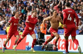 Trent Alexander-Arnold scored Liverpool's winner at Leicester