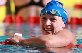 Katie Ledecky clocked the second fastest 1,500m freestyle time in history in her first race since last year's Olympics