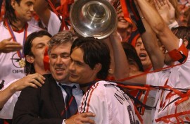 Carlo Ancelotti won his first Champions League title as a coach with AC Milan in 2003