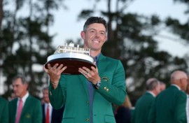 Rory McIlroy celebrateas winning the Masters last month. He will play in the Australian Open this year for the first time since 2014
