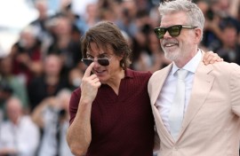 Tom Cruise and his "Mission" director, screenwriter and producer Christopher McQuarrie at Cannes