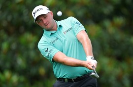 World number nine Sepp Straka of Austria practices a chip shot in his final practice round for the 107th PGA Championship at Quail Hollow