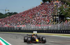 Red Bull Racing's Japanese driver Yuki Tsunoda survived a high-speed crash in qualifying for the Emilia Romagna Formula One Grand Prix at Imola