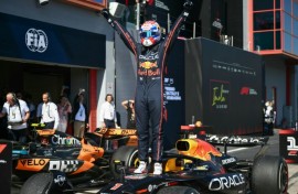Max Verstappen produced a fine drive to fend off the McLarens at Imola