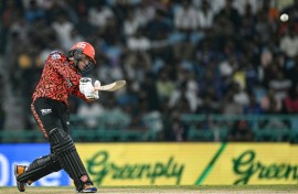 Sunrisers Hyderabad's Abhishek Sharma hit six sixes in his 59 against Lucknow Super Giants in the IPL