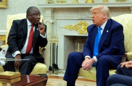 US President Donald Trump hosted his South African counterpart Cyril Ramaphosa in the White House