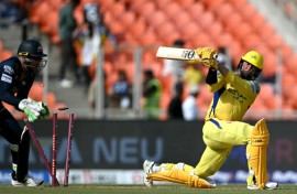 Chennai Super Kings' Devon Conway hammered 52 from 35 balls before he was clean bowled by Gujarat's Rashid Khan