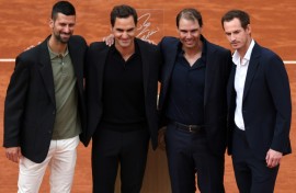 The 'Big Four' were reunited for Rafael Nadal's ceremony on Sunday