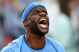 Frances Tiafoe reached his fifth Grand Slam quarter-final but his first not on hard courts
