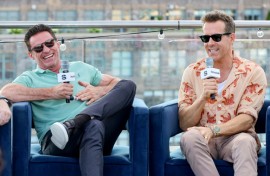 Hugh Jackman (L) and Ryan Reynolds (R) have become co-owners of Australia's SailGP team