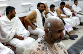 Shaving or cutting the hair comes near the end of the hajj, and marks the moment when pilgrims can change out of the Ihram clothing that signifies purity and devotion