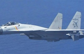 China and Japan traded barbs after a Chinese J-15 fighter jet followed a Japanese patrol plane at the weekend