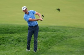 Victor Perez of France, shown playing a shot during the second round of the 125th US Open at Oakmont, aced the par-three sixth hole