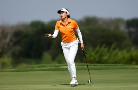 Jeeno Thitikul of Thailand shot a four-under-par 68 to take an early one-shot lead at the KPMG Women's PGA Championship in Frisco, Texas