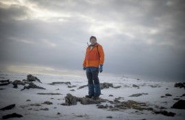 In winter, staff venture out armed and in pairs in case polar bears