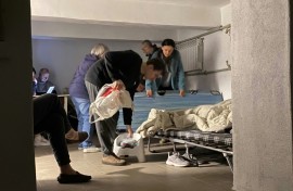 Kyiv authorities urged residents to shelter during the overnight Russian barrage