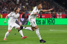 Kylian Mbappe is back in training for Real Madrid after illness