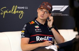 Red Bull's Max Verstappen remained tight-lipped on speculation linking him to a potentially explosive move to Mercedes