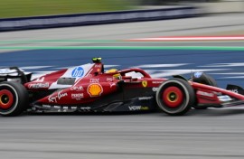 Ferrari's Lewis Hamilton was 10th in second practice at the Austrian Grand Prix