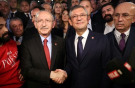 The hearing is looking into the result of the November 2023 CHP primary at which Ozgur Ozel defeated long-time leader Kemal Kilicdaroglu, on the left, who are seen here shaking hands after the vote