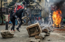 The protests descended into violence and vandalism