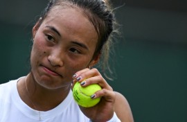 China's Zheng Qinwen crashed out of Wimbledon against Katerina Siniakova