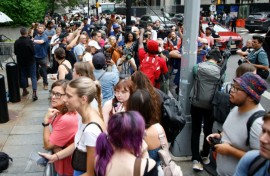 Crowds follow the verdict in Sean "Diddy" Combs' sex trafficking trial outside Manhattan's Federal Court