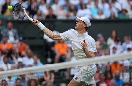 Italy's Jannik Sinner has cruised into the Wimbledon third round