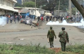 Kenya police use tear gas in Nairobi on uprising anniversary