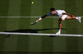 Spain's Carlos Alcaraz is eyeing a third successive Wimbledon final