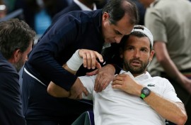 Grigor Dimitrov suffered more injury heartbreak at Wimbledon