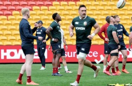 British and Irish Lions' players train ahead of the first Test against Australia