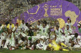 Nigeria celebrate their 10th Africa Cup of Nations title in 13 editions