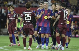 Barcelona beat Japan's Vissel Kobe 3-1 in a pre-season friendly on Sunday