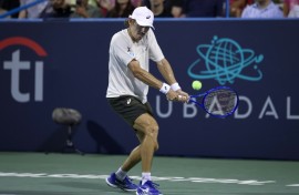 Alex De Minaur of Australia saved three match points on his way to victory at the ATP Tour DC Open in Washington