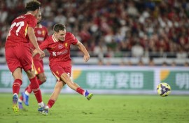 Florian Wirtz scored his first goal for Liverpool in Wednesday's pre-season friendly against Yokohama F. Marinos in Japan