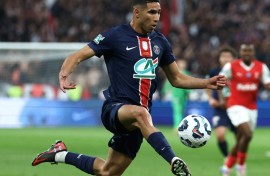 Paris Saint-Germain's Moroccan defender Achraf Hakimi