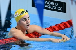 Australia's Kaylee McKeown won the women's 200m backstroke at the world championships in Singapore on Saturday