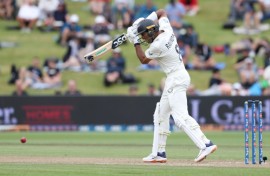 Rachin Ravindra, pictured here in action against England last December, hit a century as New Zealand built a big first innings against Zimbabwe