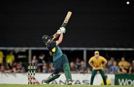 Australia's Tim David hit eight sixes in his 83 against South Africa